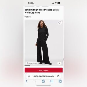 Be-calm pletted high rise extra wide leg pants